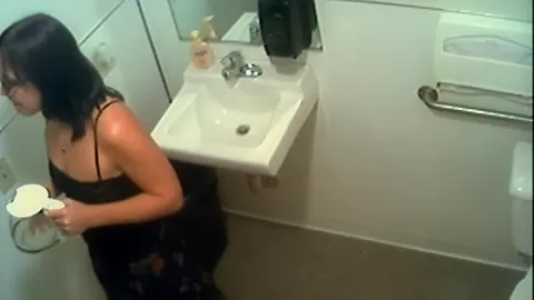 Piss fetish office whore peeing in the pot