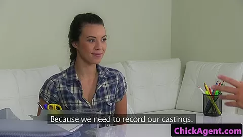 Amateur casting beauty in lesbian audition