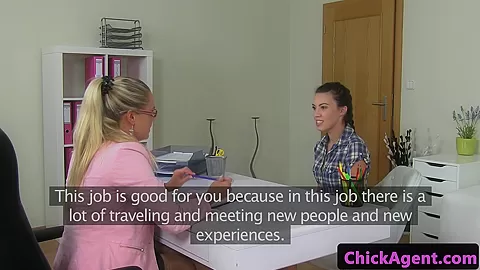 Amateur casting beauty in lesbian audition