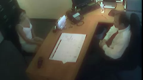 Office whore fucks the boss man at work