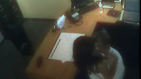 Office whore fucks the boss man at work