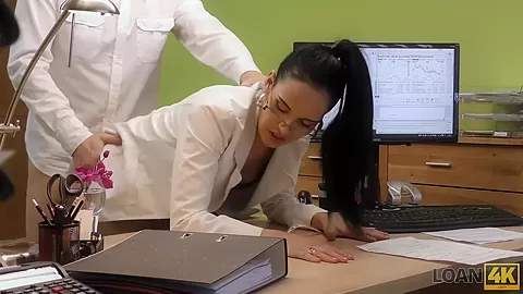 LOAN4K. Brunette babe gives pussy to agent to buy musical equipment