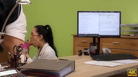 LOAN4K. Brunette babe gives pussy to agent to buy musical equipment