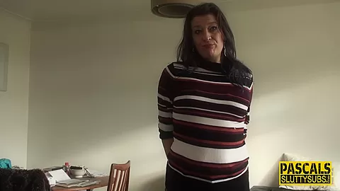 Tied up mature submissive