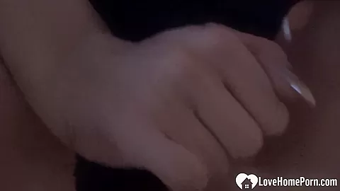 Aroused girlfriend teases her man with fingering