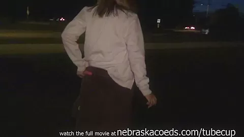 hot blonde masturbating in public on her bleachers