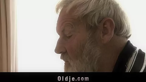 Bearded grandpa fucks cutie young girl