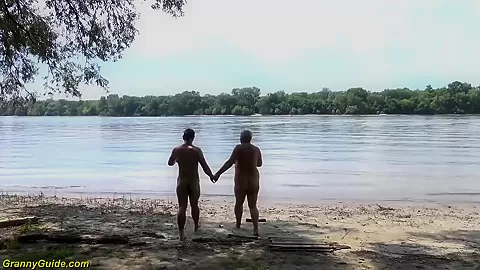 chubby big boob Step mom gets wild outdoor beach fucked by her young strong cock toyboy