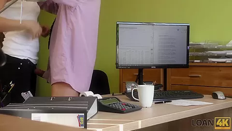 LOAN4K. Brilliant towheaded girl gets money after sex with agent