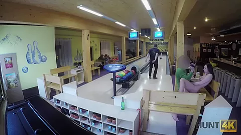HUNT4K. Hunter is looking for awesome sex for money in bowling place