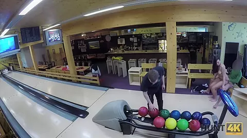 HUNT4K. Hunter is looking for awesome sex for money in bowling place