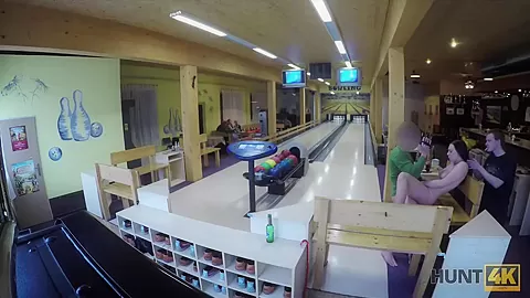 HUNT4K. Hunter is looking for awesome sex for money in bowling place
