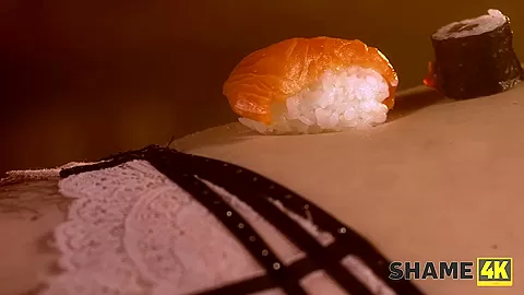 SHAME4K. Nyotaimori Means Fuck Me Harder for Sushi Odalisque