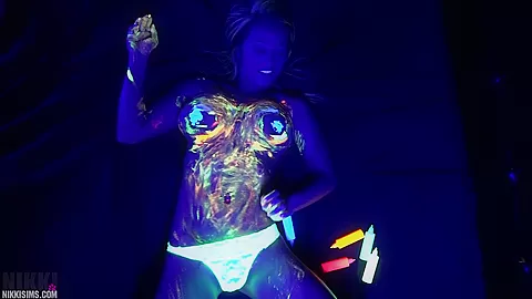 Nikki Black Light Body Paint 2017