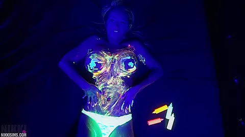 Nikki Black Light Body Paint 2017