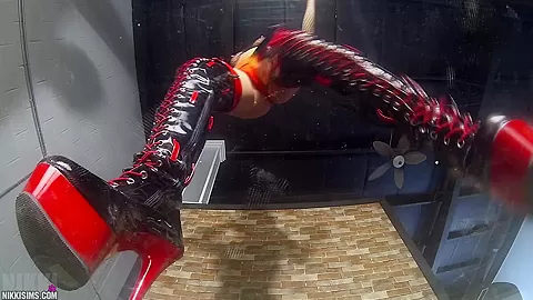 Nikki Tall Red Boots Video