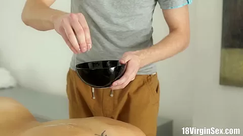 18 year old goes for a massage but leaves with the best virgin sex ever