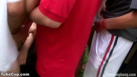 CZECH GANG BANG PARTY AT MILL