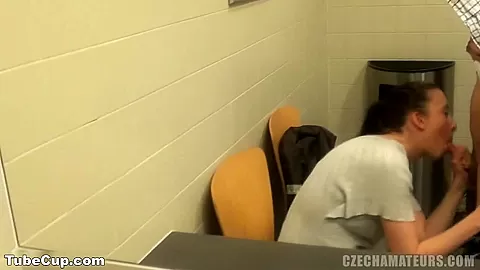 CZECH AMATEURS - HORNY BRUNETTE GETS FUCKED IN PUBLIC TOILETS