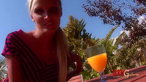 Neilla masturbates in the sun