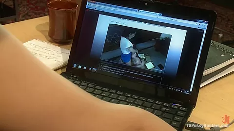 Busted Watching Porn at Work Boss Punishes Bad Employee w Her Own Cock