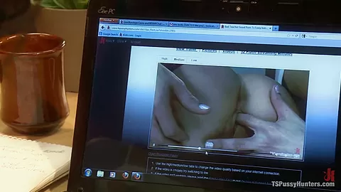 Busted Watching Porn at Work Boss Punishes Bad Employee w Her Own Cock