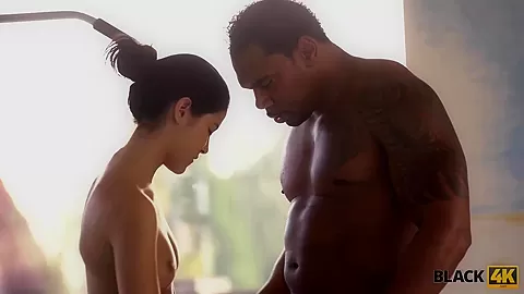BLACK4K. Swimming coach with huge cock fucks lovely teen 18+ lassie