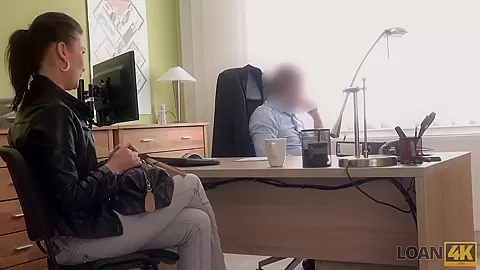 LOAN4K. Fraces likes new loan agent so agrees to fuck for money