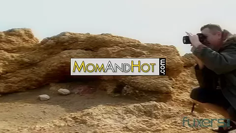 Blonde MILF outdoor sex