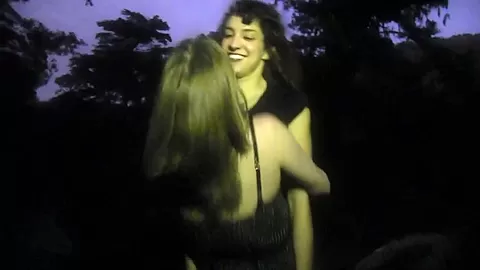 Lesbians Have Fun Outdoor In Night - LezdomAustria