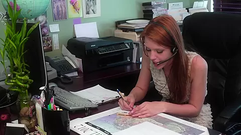 Mature Office Chief Seduce Her Redhead teen 18+ Employer - LezdomAustria