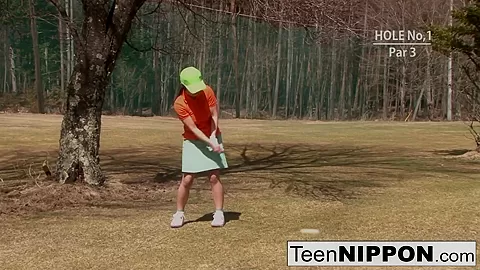 Cute Asian teen 18+ Girls Play A Game Of Strip Golf - NipponTeen
