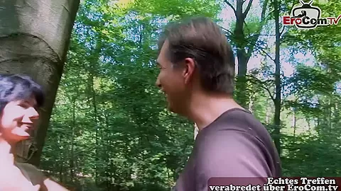 Real sex meeting with normal german retro milf and strange man