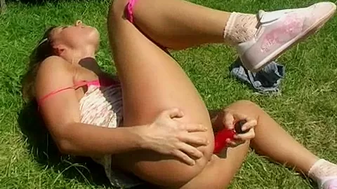 Sweet teen 18+ masurbating outdoors