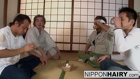 Tied Up teen 18+ Blows Them All Then Gets A Cream Filled Pussy - NipponHairy