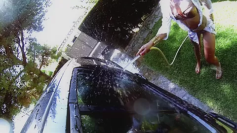 Blond Piercing Slut Want Cum On Her Tits After Outdoor Fuck - FemdomSex
