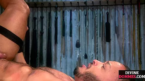 Femdom pegging MILF fucks strapon sub in bisex 3some