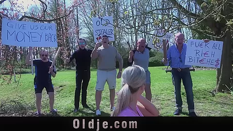 6 mad oldmen gangbangs wild one tight young pussy