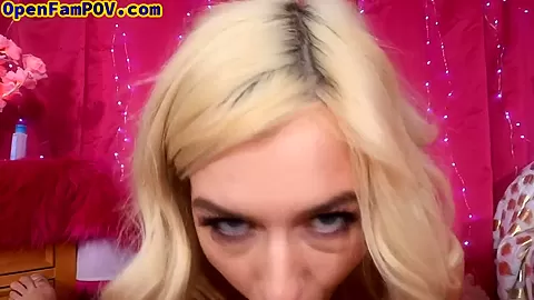 Cute stepdaughter blowing cock and toying pussy during sex