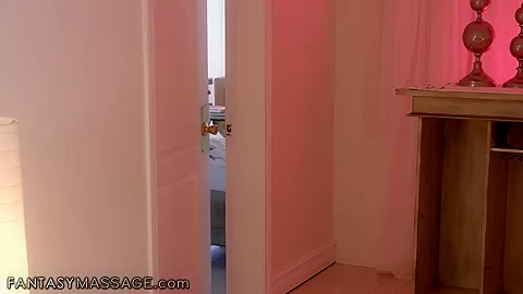 FANTASY MASSAGE - She Gets Hard Fucked By Her Busty Ebony Masseuse While Searching For Her Clothes