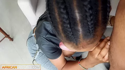 Tight Black THOT Tricked Into Sucking and Fucking Big White Dick Agent