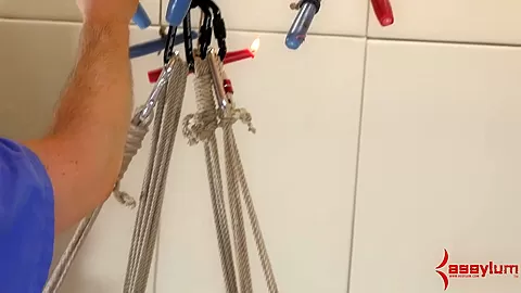 Dominated and bound BDSM fetish babe
