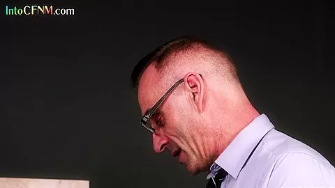 CFNM college babes suck professor cock in classroom 3way