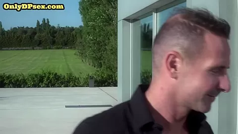 Babe with medium tits DP banged outdoor by big cocks