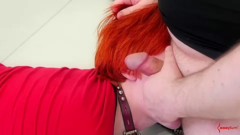 Flogged BDSM submissive drinks lube