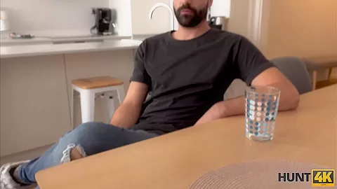 HUNT4K. Man is too horny to leave without bonking buddys girlfriend