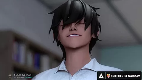 HENTAI SEX UNIVERSITY - Big Dick student 18+ Impresses MILF Principal With Second Round After CREAMPIE!