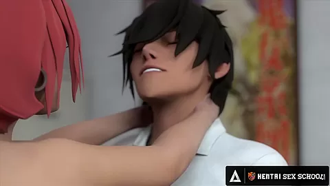 HENTAI SEX UNIVERSITY - Big Dick student 18+ Impresses MILF Principal With Second Round After CREAMPIE!