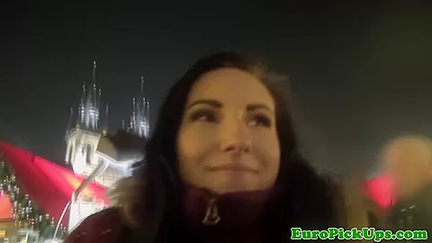 Pickedup euro jerking in public for cash