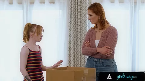 GIRLSWAY - PAWG MILF Siri Dahl Finds A Way To Bond With Petite Stepdaughter Madi Collins